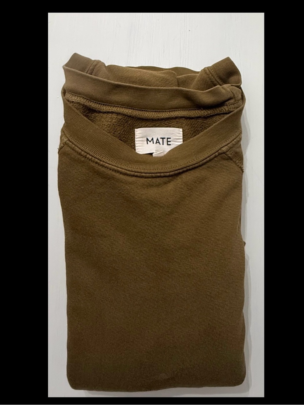MATE the Label Organic Terry Raglan Sweatshirt Olive M